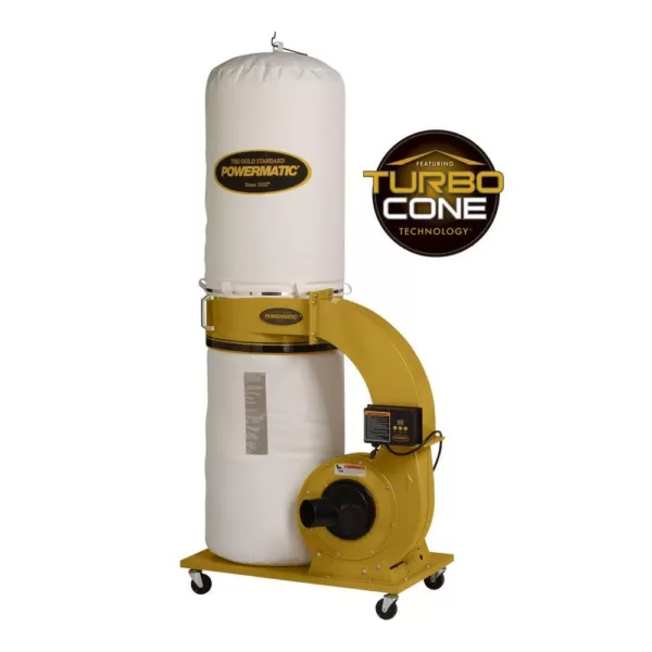 Powermatic PM1300TX-BK 1.75HP 1PH Dust Collector with Bag Filter Kit