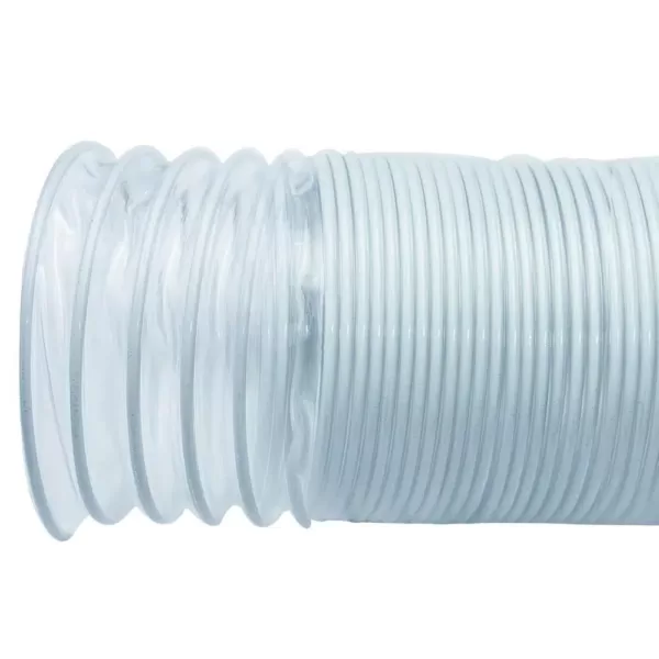 POWERTEC 3 in. x 20 ft. Clear Vue Heavy Duty Flexible PVC Dust Collection Hose