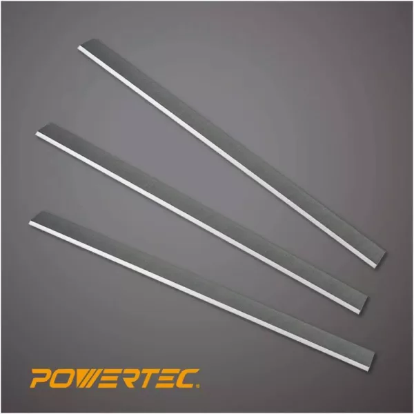 POWERTEC 15 in. x 1 in. x 1/8 in. High-Speed Steel Planer Knives (Set of 3)