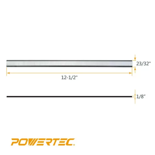 POWERTEC 12-1/2 in. High-Speed Steel Planer Knives for Wilton 99178 (Set of 2)