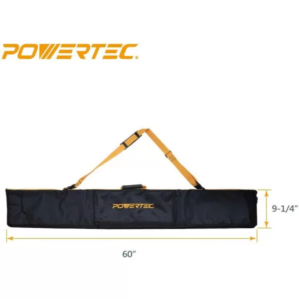 POWERTEC 60 in. Premium Guide Rail Bag with Dual-Sided Padding for Secure Rail Placement