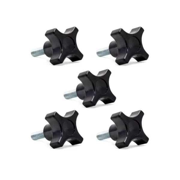 POWERTEC 5/16 in.-18, 4-Point Stud Knob (5-Pack)