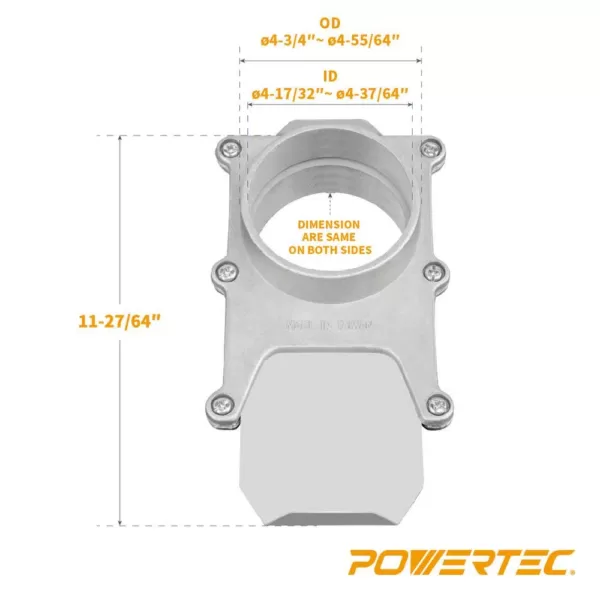 POWERTEC 5 in. Aluminum Blast Gate