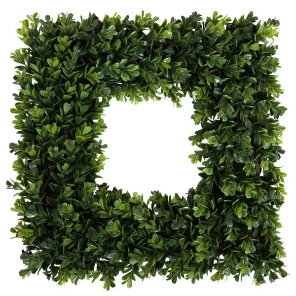 Pure Garden 16.5 in. Square Boxwood Wreath