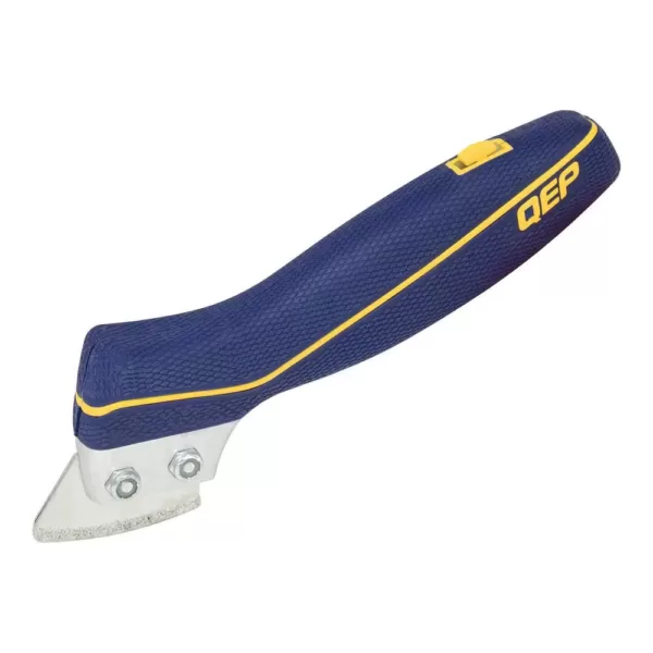 QEP Professional Handheld Grout Saw with Blade Storage and 2 Blades for Cleaning, Stripping and Removing Grout