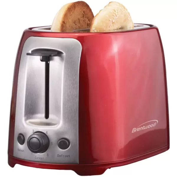 Brentwood Appliances 700-Watt Red Toaster Oven and Broiler with Red Single-Serve Coffee Maker and Mug