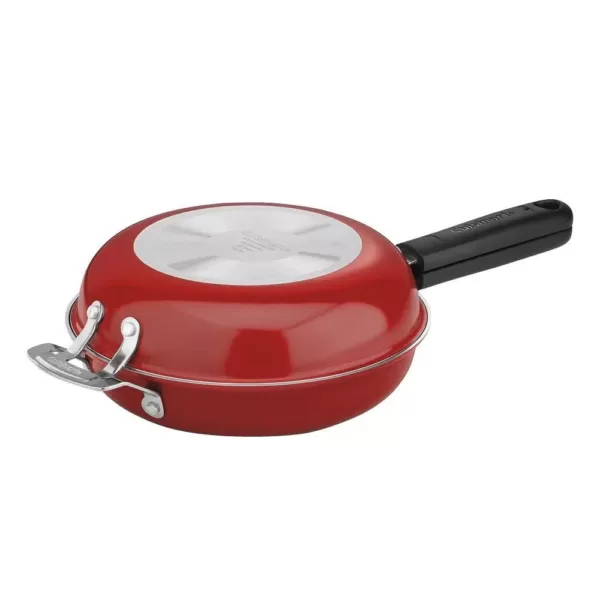 Cuisinart 2-Piece Aluminum Nonstick Frittata Pan Set in Red