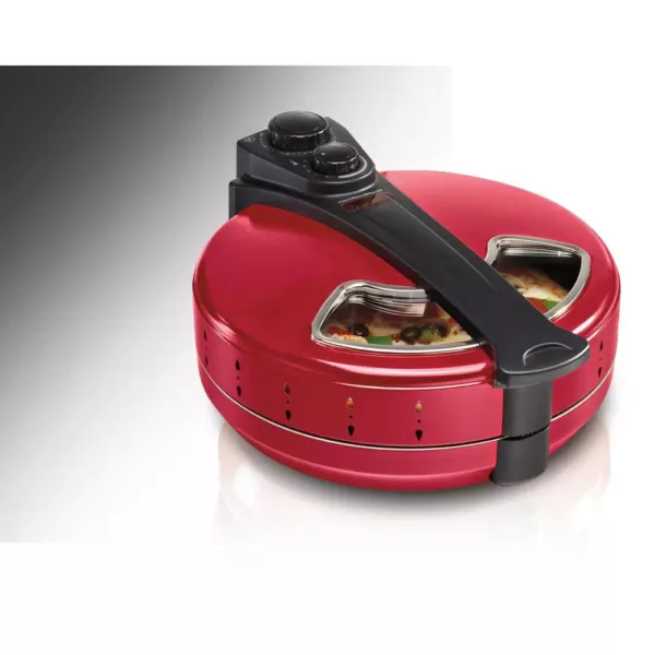 Hamilton Beach 180 sq. in. Red Metal Pizza Maker