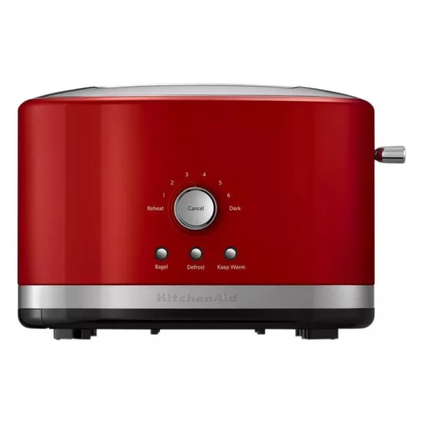 KitchenAid Empire 2-Slice Red Wide Slot Toaster with Crumb Tray