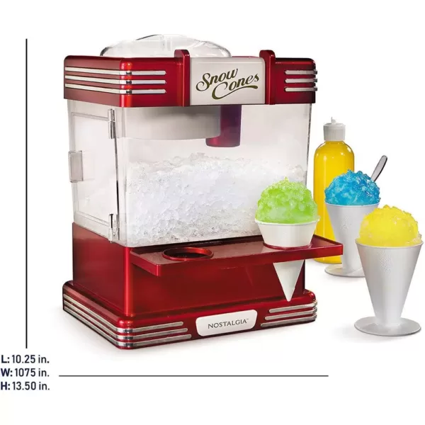 Nostalgia Retro 300 oz. Red Countertop Snow Cone Machine