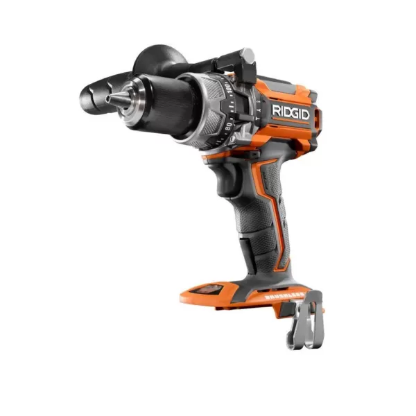 RIDGID 18-Volt Lithium-Ion Cordless Brushless 1/2 in. Compact Hammer Drill/Driver (Tool-Only)