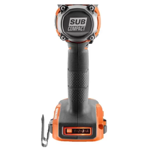 RIDGID 18-Volt SubCompact Lithium-Ion Cordless Brushless 3/8 in. Impact Wrench (Tool Only) with Belt Clip