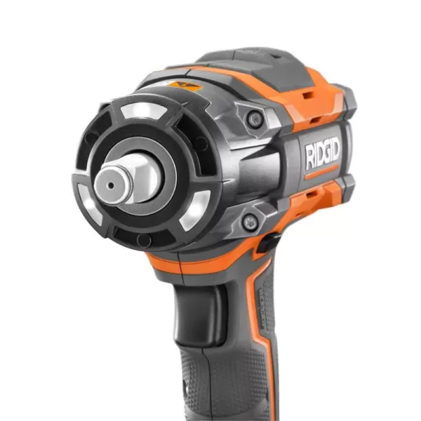 RIDGID 18-Volt Lithium-Ion Brushless Cordless OCTANE 1/2 in. Impact Wrench and LED Mat Light Kit (Tools Only)