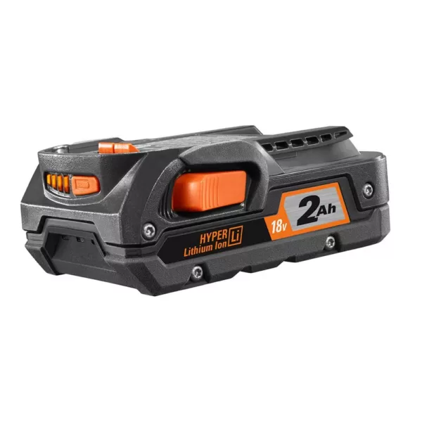 RIDGID 18-Volt Cordless Mini Bluetooth Radio with Radio App, 2.0 Ah Lithium-Ion Battery, and Charger