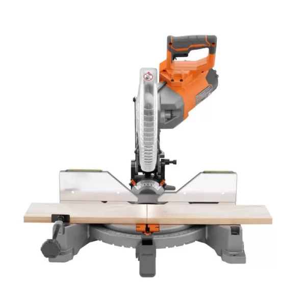 RIDGID 15 Amp 10 in. Dual Miter Saw with LED Cut Line Indicator with Universal Mobile Miter Saw Stand with Mounting Braces