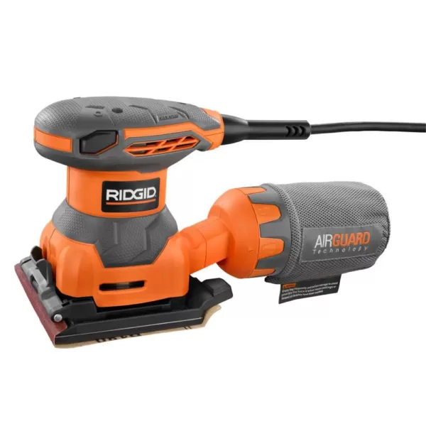 RIDGID 2.4 Amp 1/4 Sheet Sander with AIRGUARD Technology