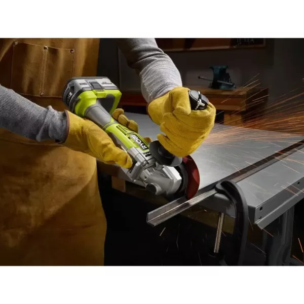 RYOBI 18-Volt ONE+ Cordless Brushless 4-1/2 in. Cut-Off Tool/Angle Grinder (Tool Only)