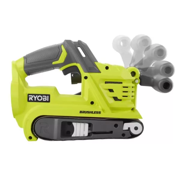 RYOBI 18-Volt ONE+ Lithium-Ion Brushless Cordless 3 in. x 18 in. Belt Sander and Fixed Base Trim Router (Tools Only)