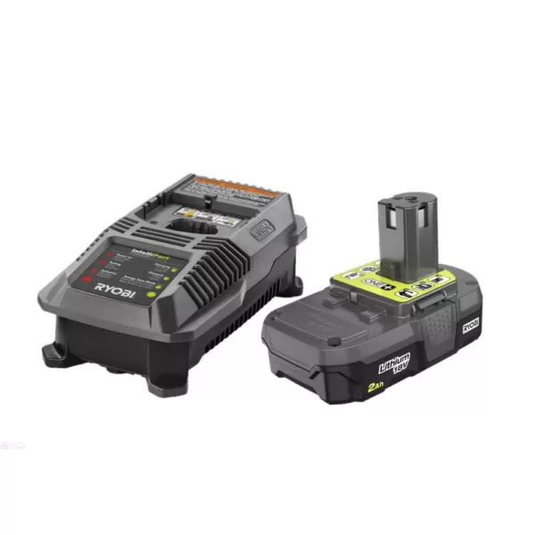 RYOBI 18-Volt ONE+ Cordless Fixed Base Trim Router with Tool Free Depth Adjustment with 2.0 Ah Battery and Charger Kit