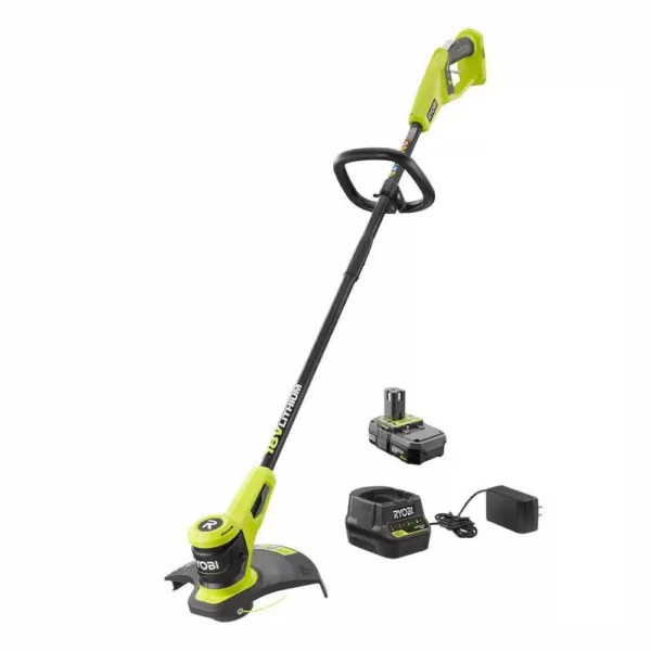 RYOBI ONE+ 18-Volt Lithium-Ion Electric Cordless String Trimmer 2.0 Ah Battery and Charger Included