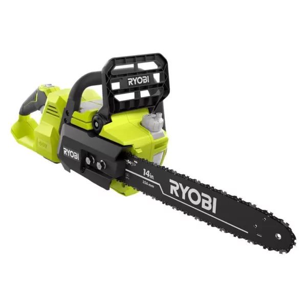 RYOBI 40-Volt Lithium-Ion Electric Cordless Battery Attachment Capable Trimmer with Blower, Hedge, Chainsaw (Tool-Only)