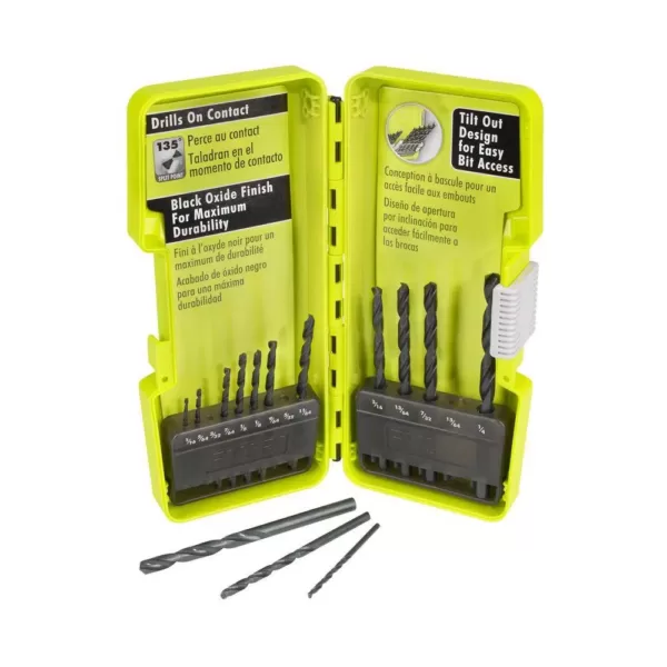 RYOBI Black Oxide Drill Bit Set (14-Piece)