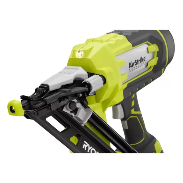 RYOBI 18-Volt ONE+ Lithium-Ion Cordless AirStrike 15-Gauge Angled Nailer Kit with ONE+ Lithium-Ion 2.0 Ah Battery and Charger