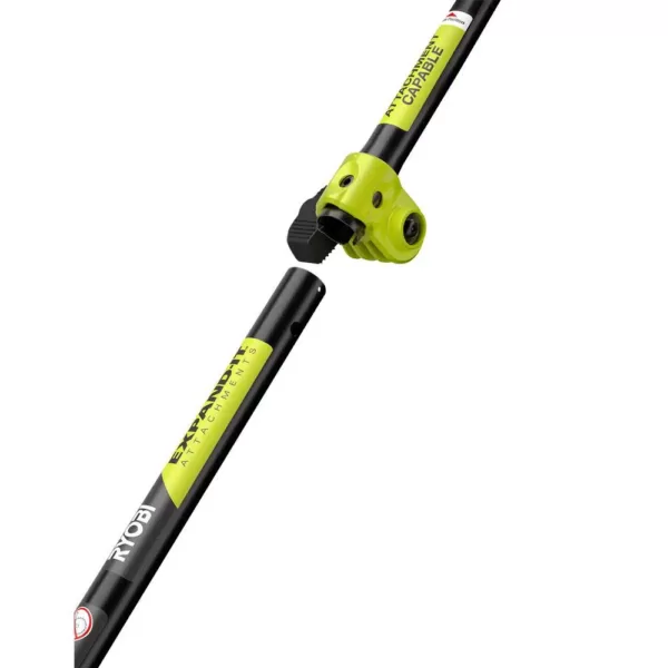 RYOBI 2-Cycle 25cc Gas Full Crank Straight Shaft String Trimmer with Edger Attachment