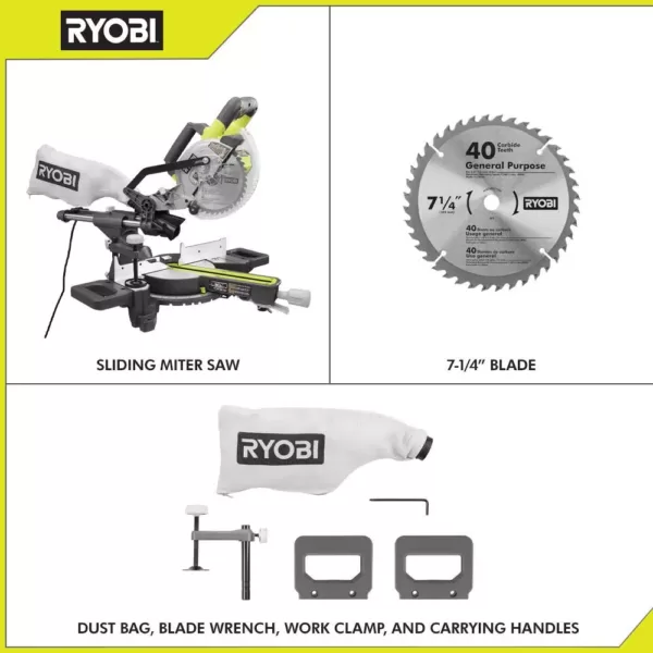 RYOBI 7-1/4 in. Compound Sliding Miter Saw