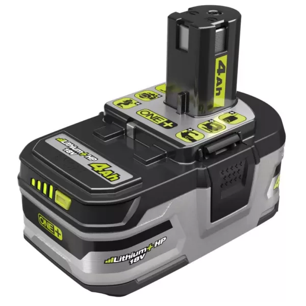 RYOBI 18-Volt ONE+ Lithium-Ion 4.0 Ah LITHIUM+ HP High Capacity Battery 4-Pack