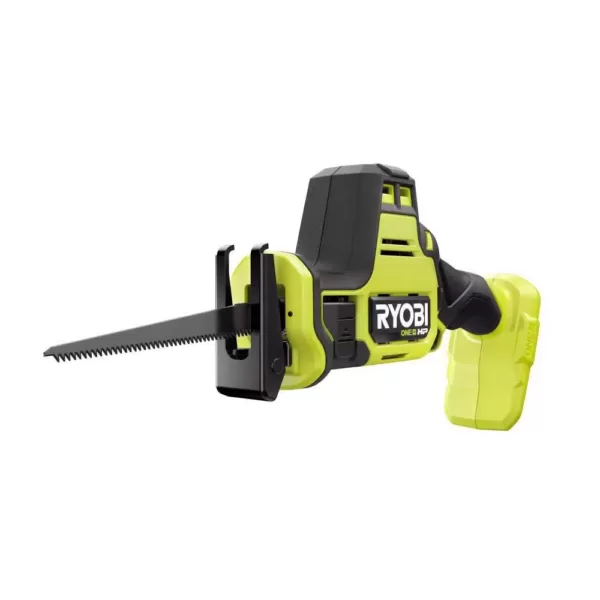 RYOBI ONE+ HP 18V Brushless Cordless Compact 3/8 in. Right Angle Drill and Compact One-Handed Reciprocating Saw (Tools Only)