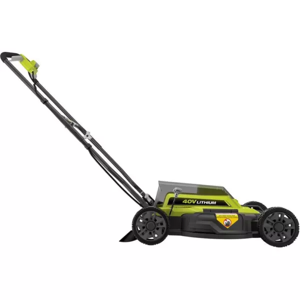 RYOBI 18 in. 40-Volt 2-in-1 Lithium-Ion Cordless Battery Walk Behind Push Mower with Two 4.0 Ah Batteries and Charger Included