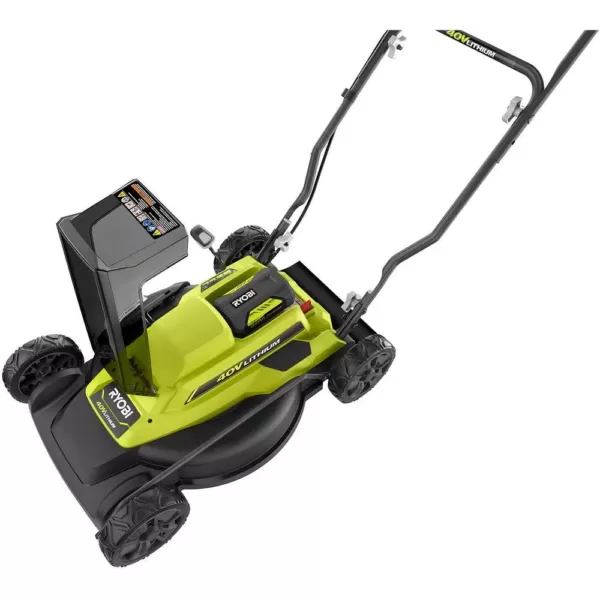 RYOBI 18 in. 40-Volt 2-in-1 Lithium-Ion Cordless Battery Walk Behind Push Mower with Two 4.0 Ah Batteries and Charger Included