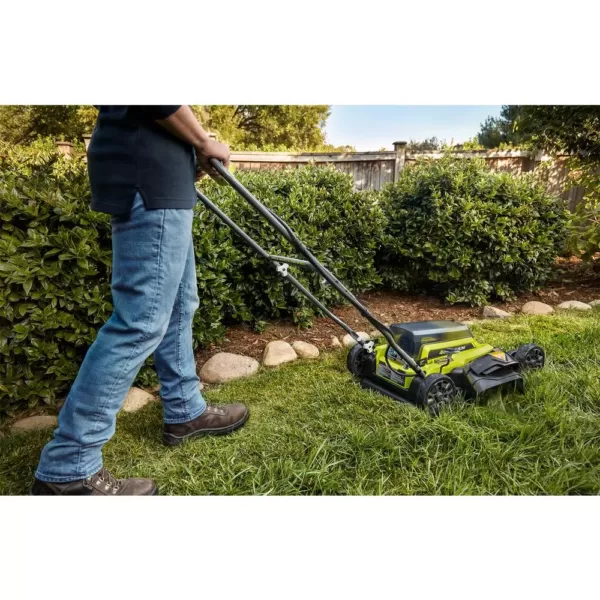 RYOBI 18 in. 40-Volt 2-in-1 Lithium-Ion Cordless Battery Walk Behind Push Mower 4.0 Ah Battery/Charger Included