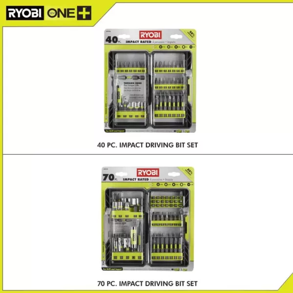 RYOBI Impact Rated Driving Kit (40-Piece) and Impact Rated Driving Kit (70-Piece)