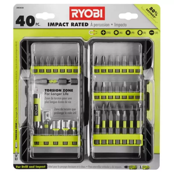 RYOBI Impact Rated Driving Kit (40-Piece) and Impact Rated Driving Kit (70-Piece)