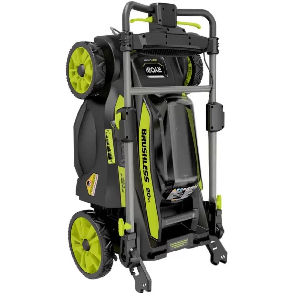 RYOBI 20 in. 40-Volt Brushless Lithium-Ion Cordless Self-Propelled Walk Behind Lawn Mower & Blower w/ 6.0 Ah Battery & Charger