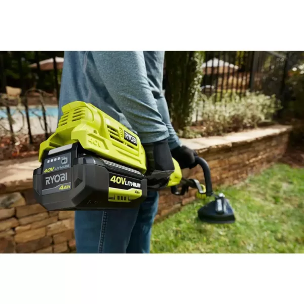 RYOBI 20 in. 40-Volt Brushless Lithium-Ion Cordless Walk Behind Self-Propelled Mower & Trimmer w/6.0 Ah Battery & Charger