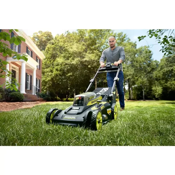 RYOBI 20 in. 40-Volt 6.0 Ah Lithium-Ion Battery Brushless Cordless Walk Behind Self-Propelled Lawn Mower with Charger Included