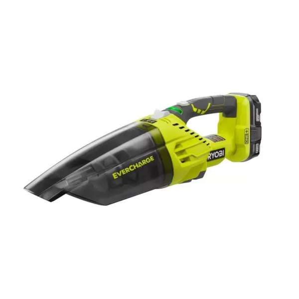 RYOBI 18-Volt ONE+ Lithium-Ion Cordless EVERCHARGE Hand Vacuum Kit with 1.3 Ah Compact Battery and Wall Adaptor/Charger