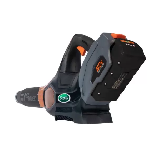 Scotts 140 MPH 500 CFM 62-Volt Lithium-Ion Cordless Handheld Leaf Blower