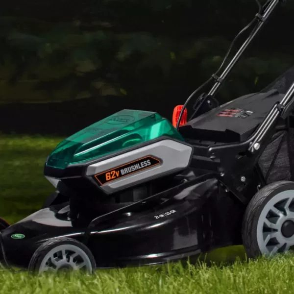 Scotts 21 in. 62-Volt Lithium-Ion Cordless Battery Walk Behind Push Mower with 5 Ah Battery and Charger Included