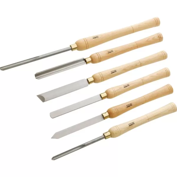 Shop Fox 6 pc. Deluxe HSS Lathe Chisel Set