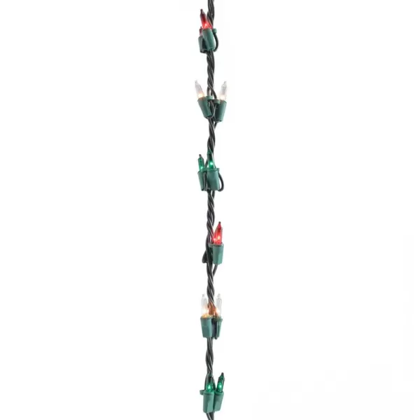 Sienna 100-Light Clear and Green Shimmering Christmas Garland Mini Lights with 9 ft. Green Wire