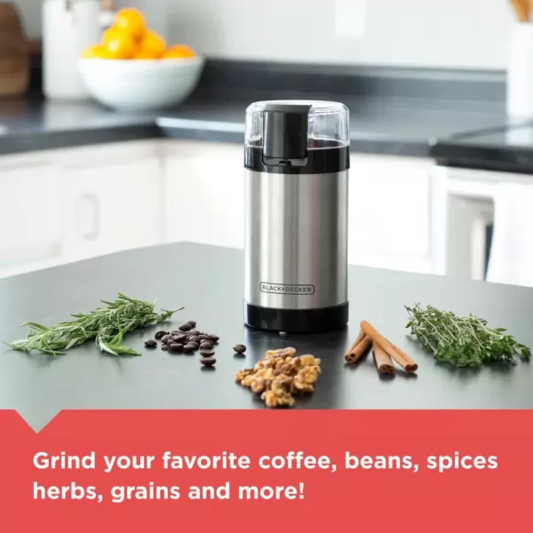 BLACK+DECKER 4 oz. Silver Coffee Grinder