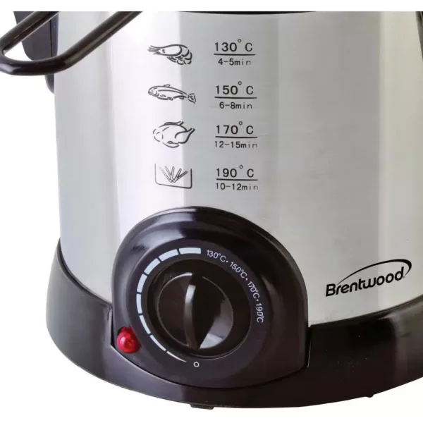 Brentwood 1.1 Qt. Stainless Steel Electric Deep Fryer