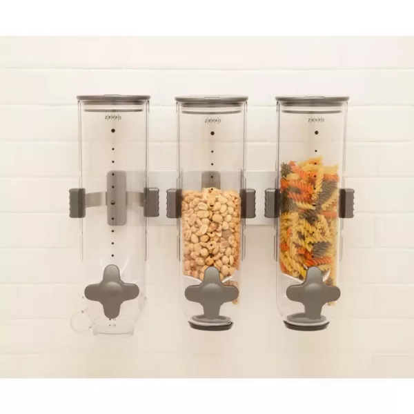 Honey-Can-Do SmartSpace Edition Wall-Mounted Triple Cereal Dispenser