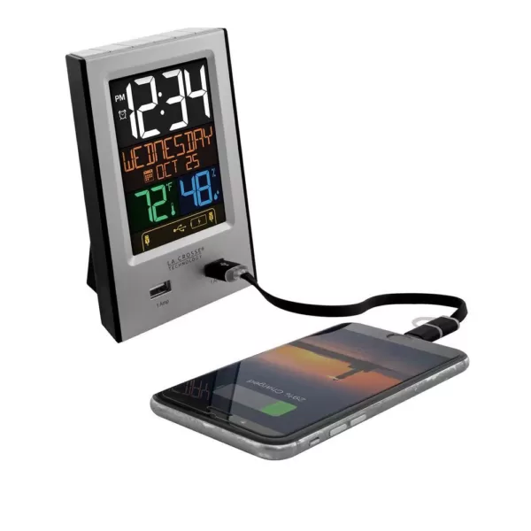 La Crosse Technology Desktop Dual USB Charging Station with Alarm & nap timer