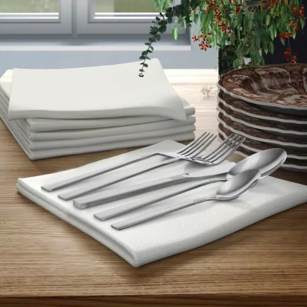 MegaChef Cravat 20-Piece Silver Stainless Steel Flatware Set (Service for 4)