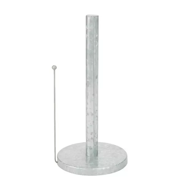 Mind Reader Counter Top Silver Free Standing Galvanized Paper Towel Holder